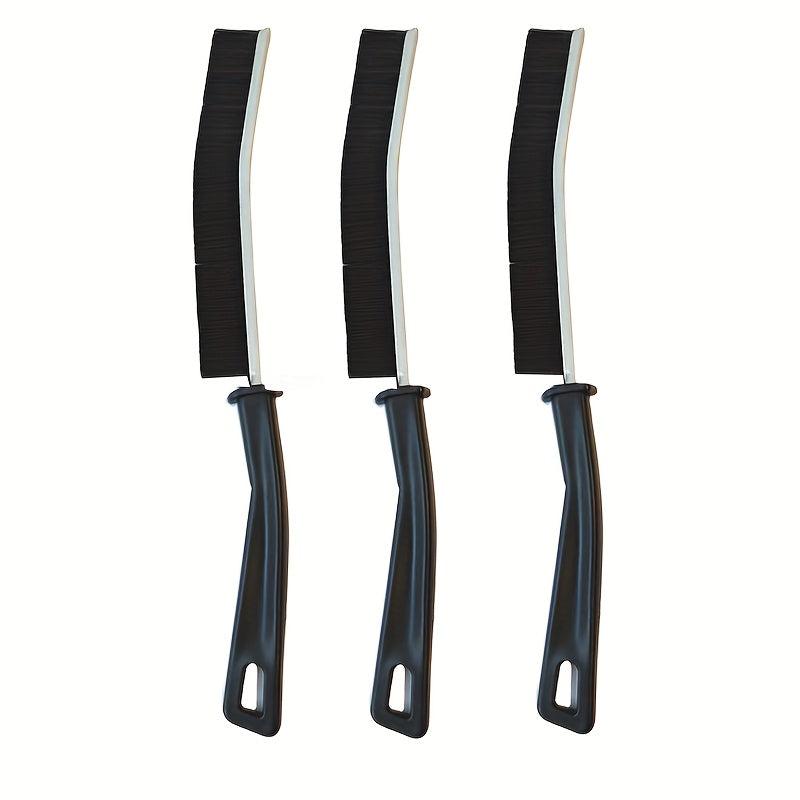 3pcs Long Handle Hard Bristle Groove Cleaning Brush