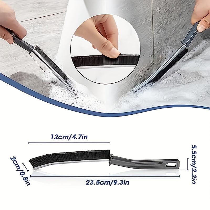 3pcs Long Handle Hard Bristle Groove Cleaning Brush