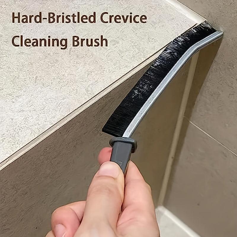 3pcs Long Handle Hard Bristle Groove Cleaning Brush