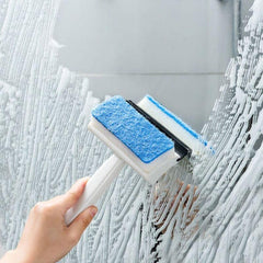 2 In 1 Glass Wiper Scraping Washing Window Squeegee