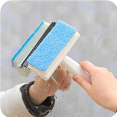 2 In 1 Glass Wiper Scraping Washing Window Squeegee
