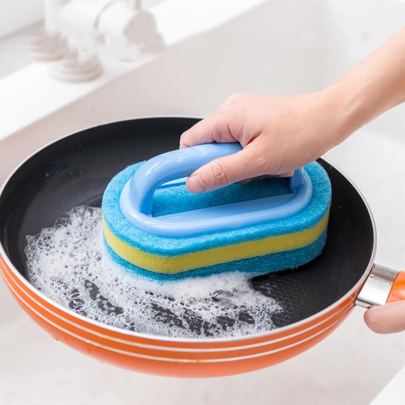 Handheld Bathtub Scrubber Sponge Brush for Kitchen Cleaning