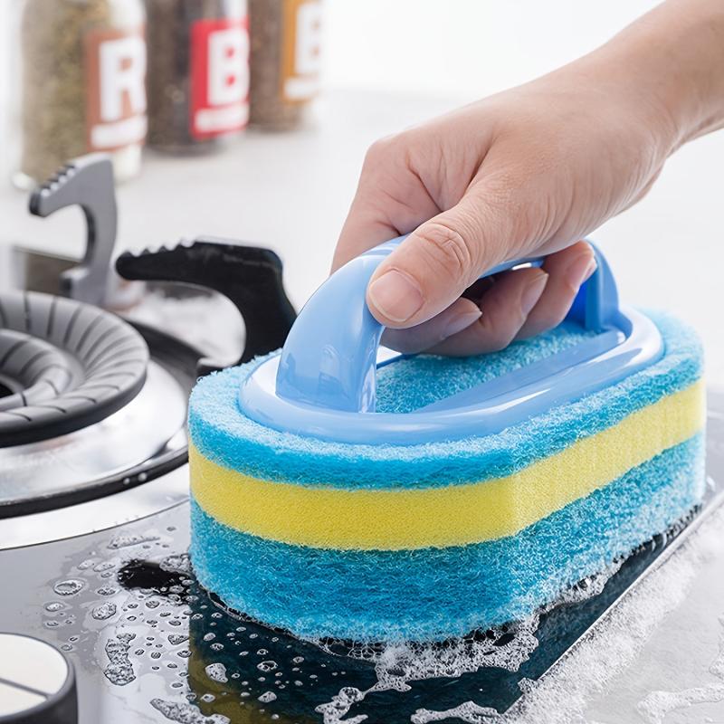 Handheld Bathtub Scrubber Sponge Brush for Kitchen Cleaning