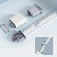 Silicone Toilet Brush Set With Long Handle
