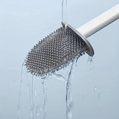 Silicone Toilet Brush Set With Long Handle