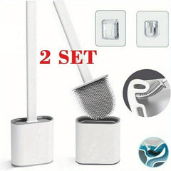 Silicone Toilet Brush Set With Long Handle