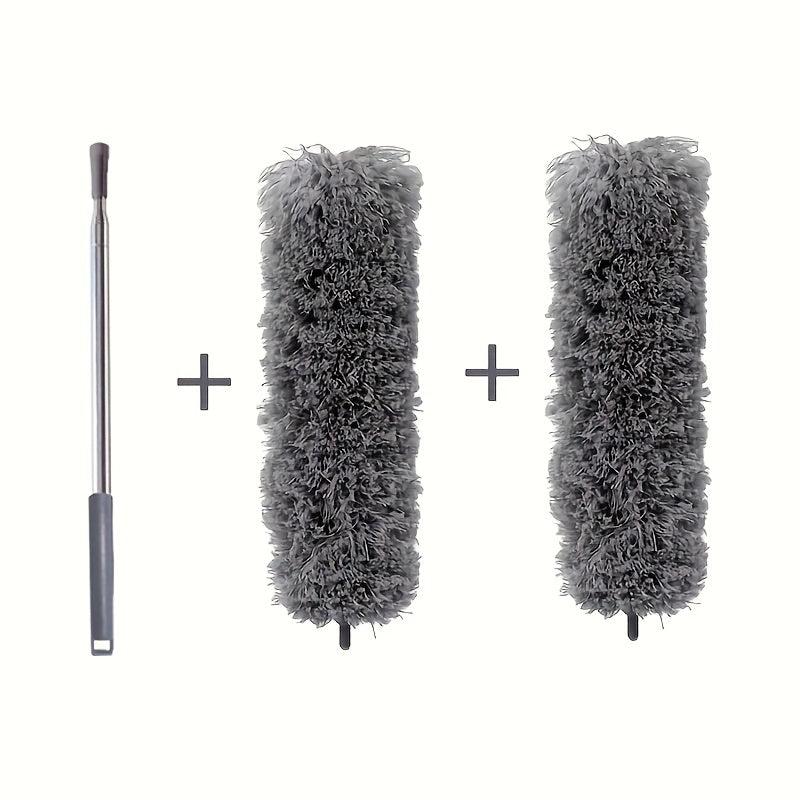 Microfiber Duster w/ Extension Rod & Replaceable Brush Heads