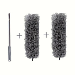 Microfiber Duster w/ Extension Rod & Replaceable Brush Heads