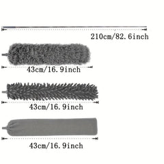 Microfiber Duster w/ Extension Rod & Replaceable Brush Heads