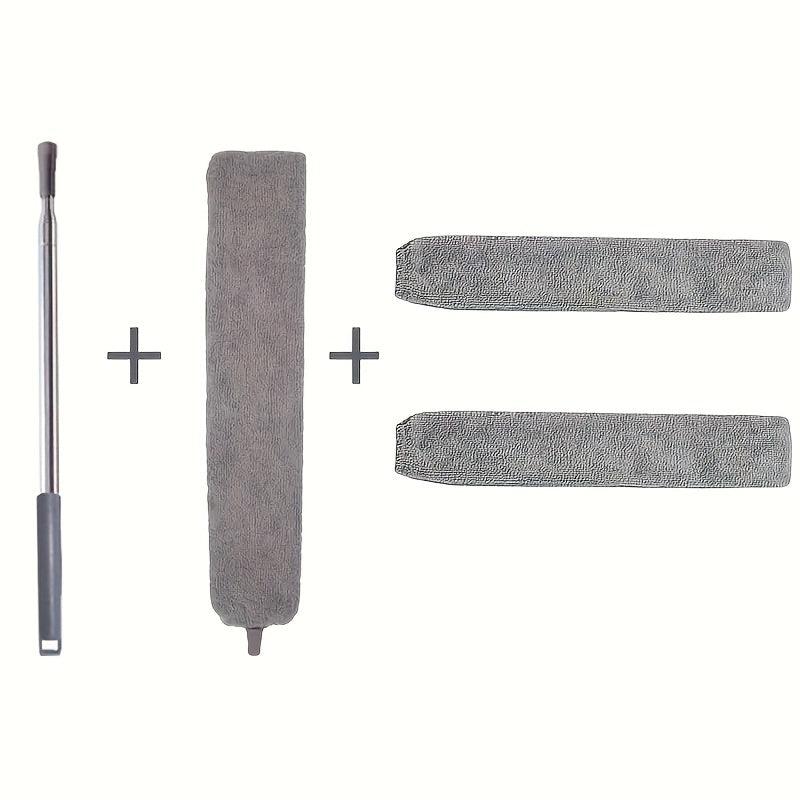 Microfiber Duster w/ Extension Rod & Replaceable Brush Heads