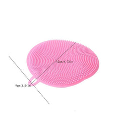 2pcs Silicone Scrubber Kitchen Scrub Brush Dish Pot Fruit Veggie Pink