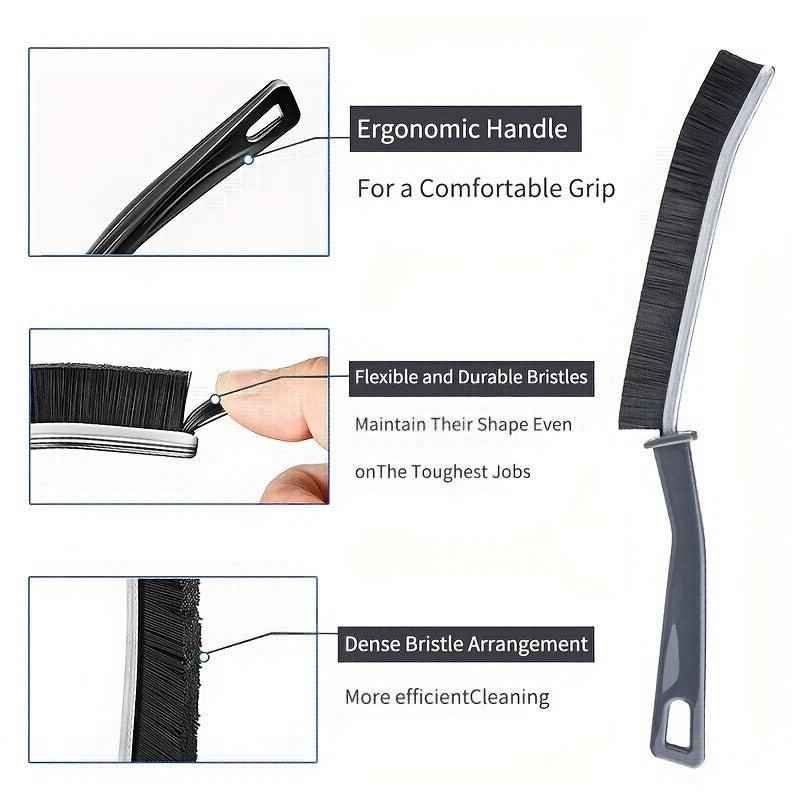 Thin Groove Cleaning Brush - Hard Bristle - Handheld Crevice Brush