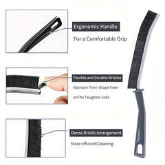 Thin Groove Cleaning Brush - Hard Bristle - Handheld Crevice Brush