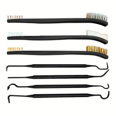 7pcs Gun Brush Cleaning Kit 3 Brushes And 4 Hooks Cleaning Tools