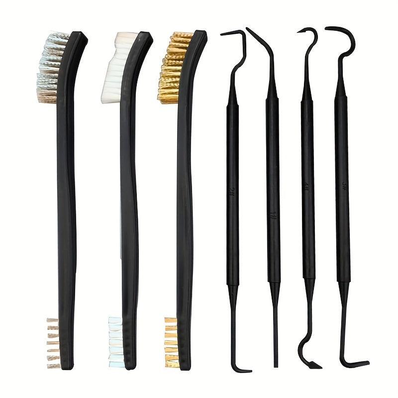 7pcs Gun Brush Cleaning Kit 3 Brushes And 4 Hooks Cleaning Tools