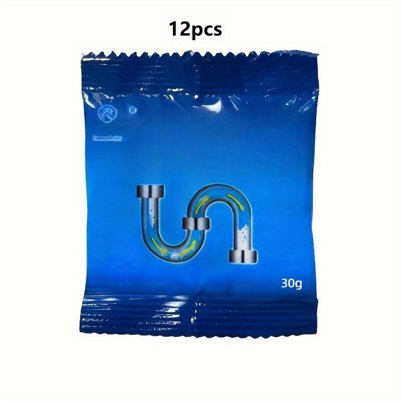 12pcs Drain Clog Remover Cleaner Unclogs Sink Shower Drains Deep Cleans