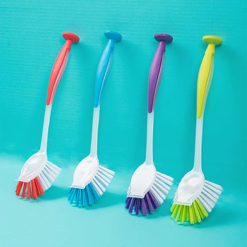 Pot Washing Brush With Scraper Suction Cup Kitchen Cleaning Supplies