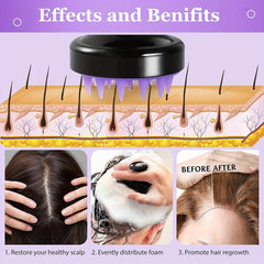 Silica Gel Scalp Scrub Massager for Hair Care