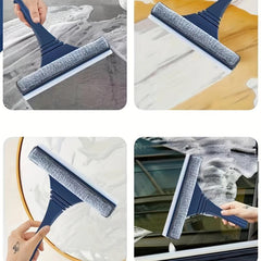 2-in-1 Glass Wiper: Scraping & Washing Tool