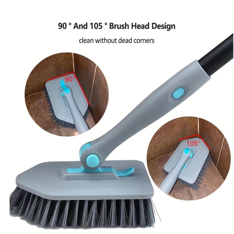 Long Handle Cleaning Brush Set for Floor Tile Grout & Glass