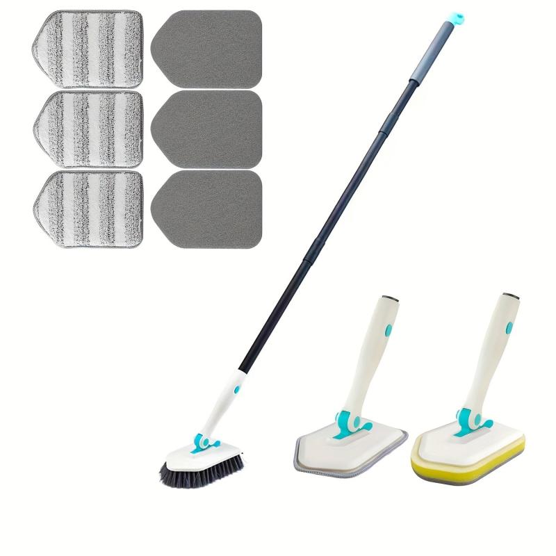 Long Handle Cleaning Brush Set for Floor Tile Grout & Glass