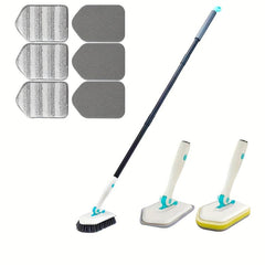 Long Handle Cleaning Brush Set for Floor Tile Grout & Glass