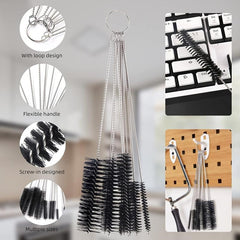 Tube Cleaning Brushes Kit Metal Pipe Brush Cleaner 10pcs