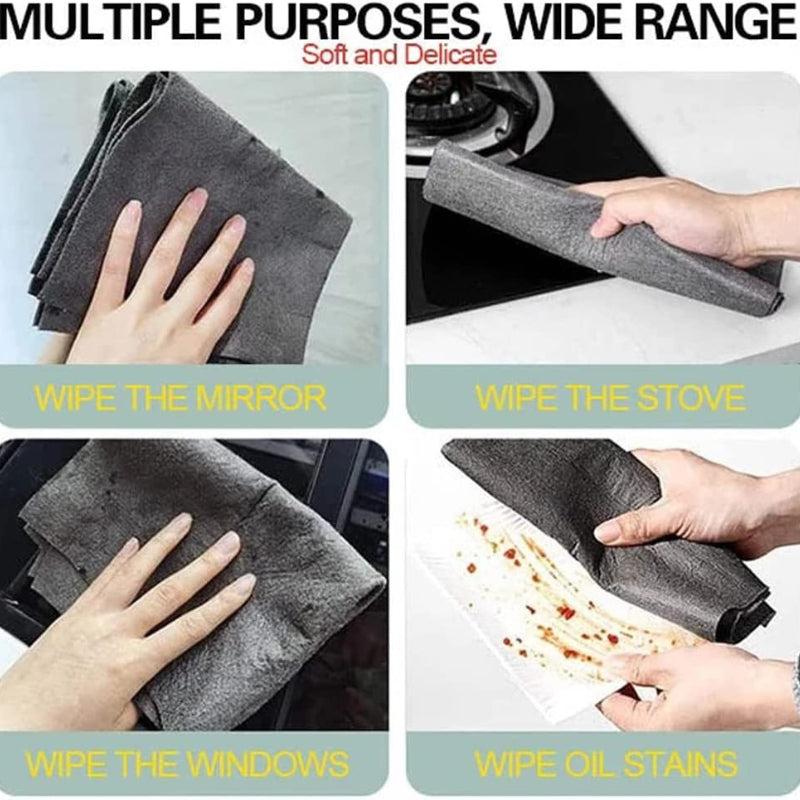 Magic Glass Wiping Rags 10pcs Multifunctional Cleaning Cloths