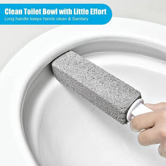 Ergonomic Toilet Cleaner with Pumice Stone - Hard Water Build Up Remover