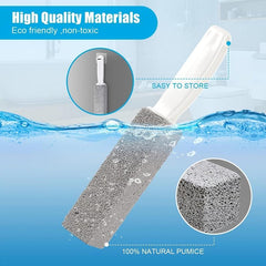 Ergonomic Toilet Cleaner with Pumice Stone - Hard Water Build Up Remover