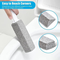 Ergonomic Toilet Cleaner with Pumice Stone - Hard Water Build Up Remover