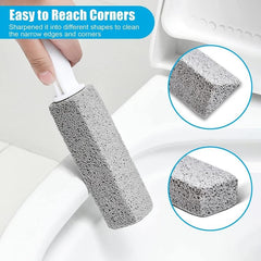 Ergonomic Toilet Cleaner with Pumice Stone - Hard Water Build Up Remover