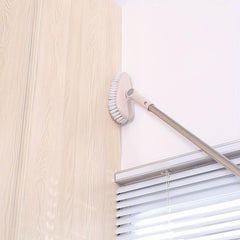 Hard Bristle Floor Brush with Long Handle for Cleaning Toilets, Bathtubs & Tiles
