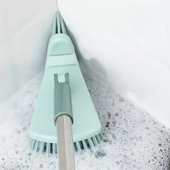 Triangular Floor Brush Long Handle Hard Bristle Flexible Head Dead Corner Cleani