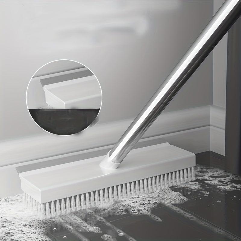 Long Handle Bathroom Floor Brush with Hard Bristles - Tile Cleaning Essential