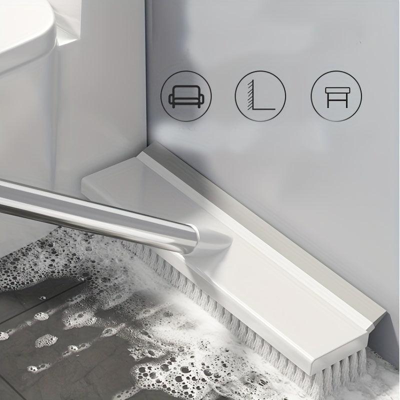 Long Handle Bathroom Floor Brush with Hard Bristles - Tile Cleaning Essential