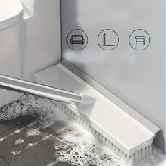 Long Handle Bathroom Floor Brush with Hard Bristles - Tile Cleaning Essential