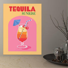 6pcs Cocktail Print Colorful Bar Cart Gallery Wall Poster Retro Cocktail Posters