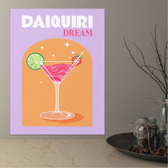 6pcs Cocktail Print Colorful Bar Cart Gallery Wall Poster Retro Cocktail Posters