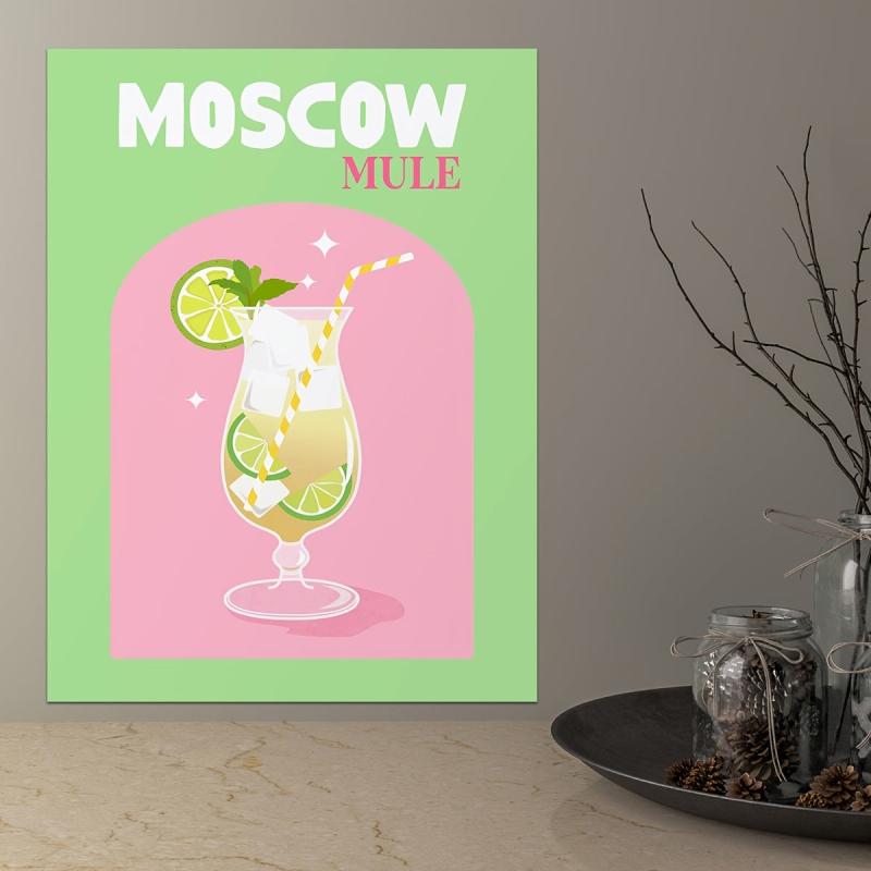 6pcs Cocktail Print Colorful Bar Cart Gallery Wall Poster Retro Cocktail Posters