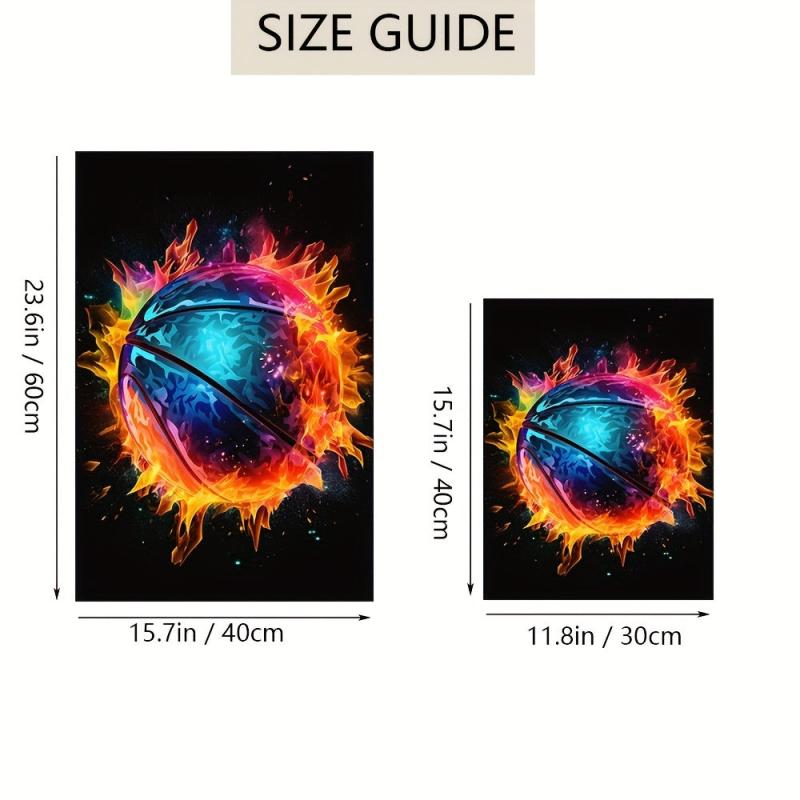Abstract Basketball Sportsman Poster Canvas Print