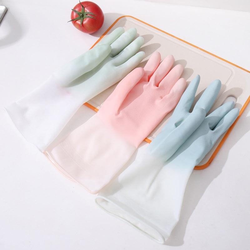 2Pairs Silicone Cleaning Gloves Dishwashing Cleaning Gloves Scrubber