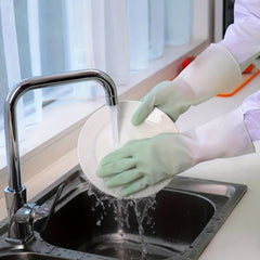 2Pairs Silicone Cleaning Gloves Dishwashing Cleaning Gloves Scrubber