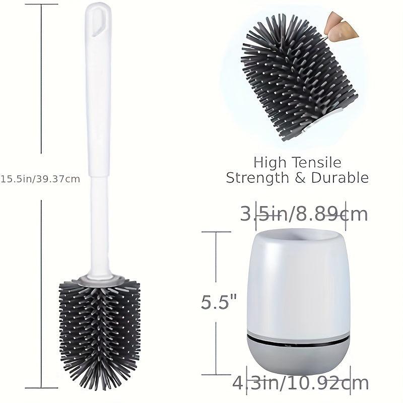 Silicone Toilet Bowl Brush with Drying Holder