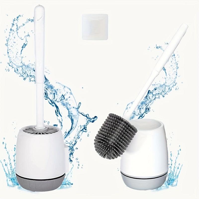 Silicone Toilet Bowl Brush with Drying Holder