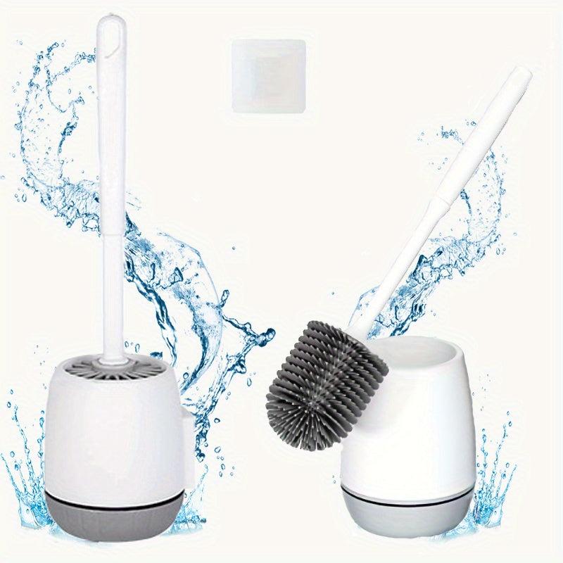 Silicone Toilet Bowl Brush with Drying Holder