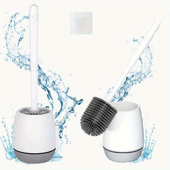 Silicone Toilet Bowl Brush with Drying Holder