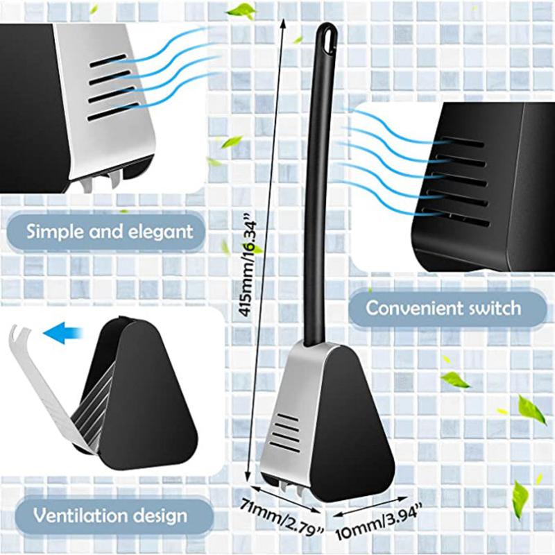 Golf Club Shaped Toilet Brush Long Handle Silicone Bathroom Household Cleaner