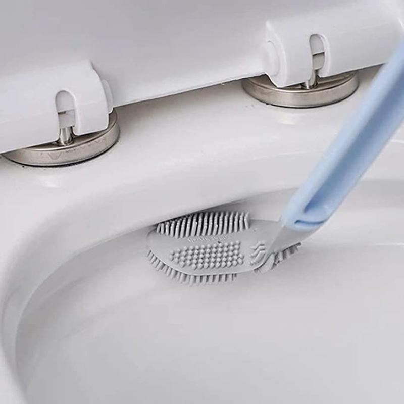 Golf Club Shaped Toilet Brush Long Handle Silicone Bathroom Household Cleaner