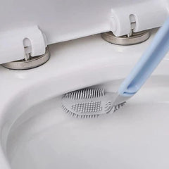 Golf Club Shaped Toilet Brush Long Handle Silicone Bathroom Household Cleaner